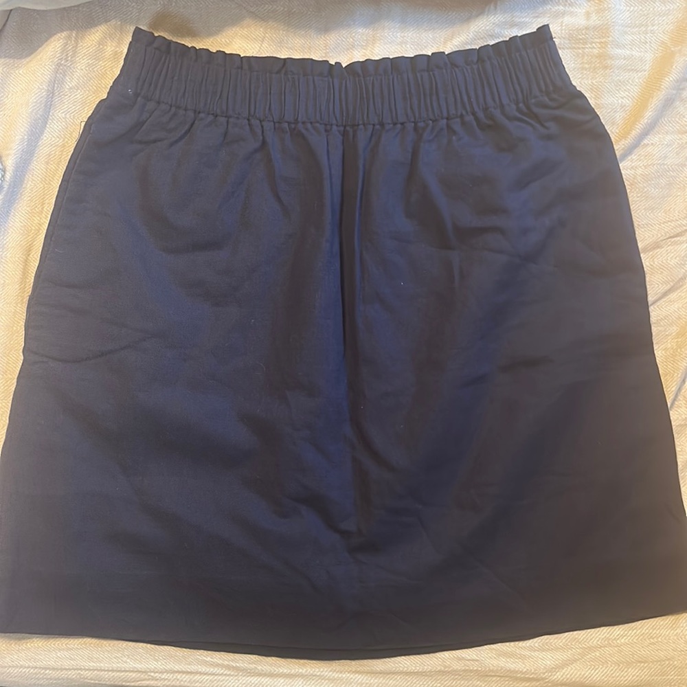 Jcrew navy paper bag skirt